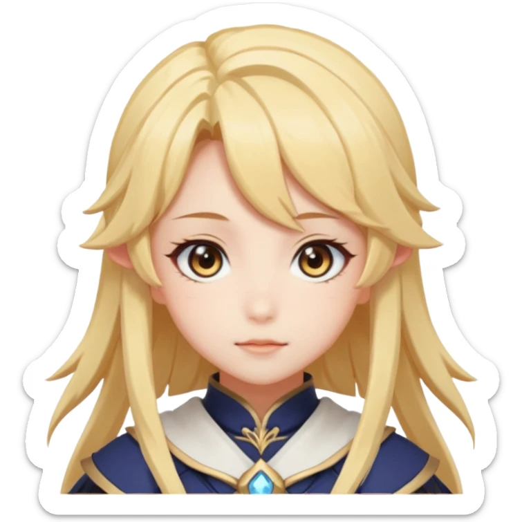 Cute Lumine from Genshin Impact in Photorealistic Hoyoverse Anime Style  sticker