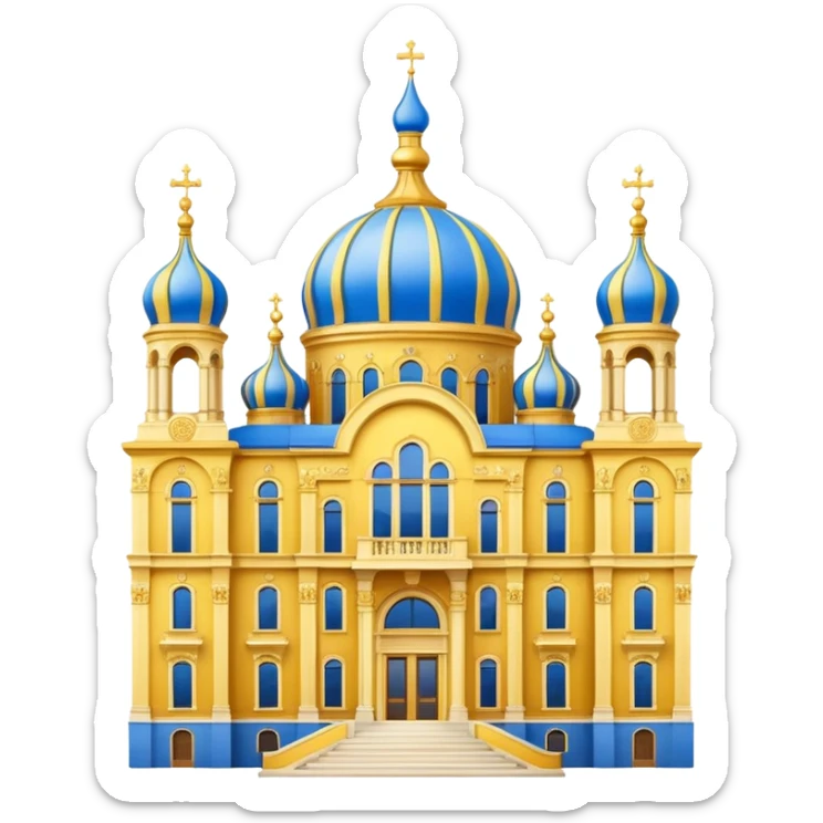 make the png emoji of the great state building of Ukraine sticker