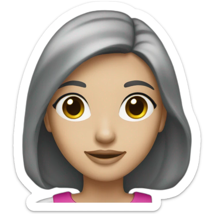 girl designer at the ozone company. The company's corporate colors are blue, fuchsia and white sticker