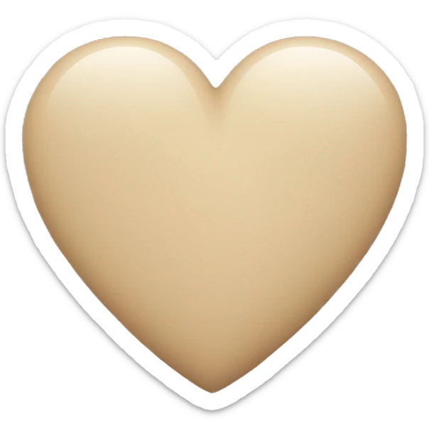 Beige heart  sticker