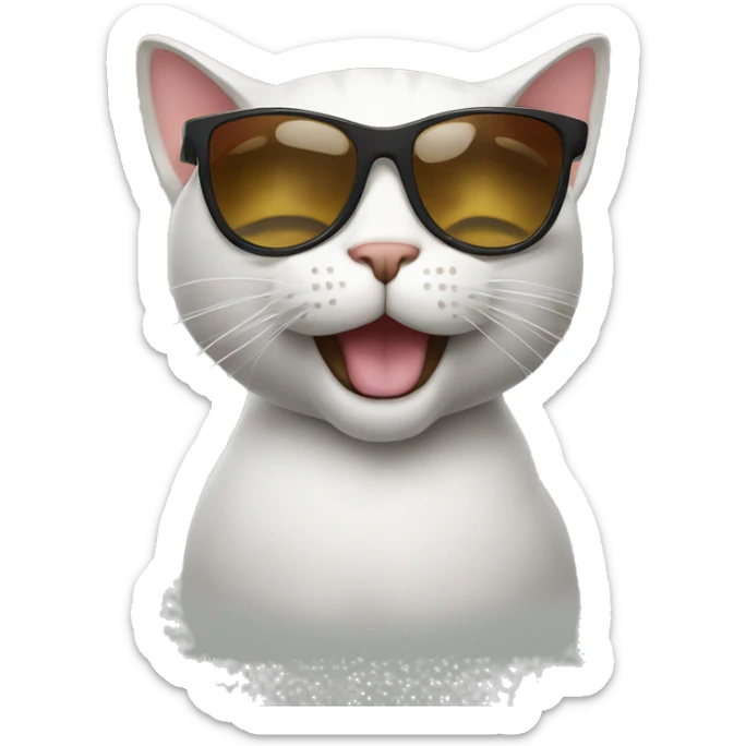 Cat with sunglasses sticker