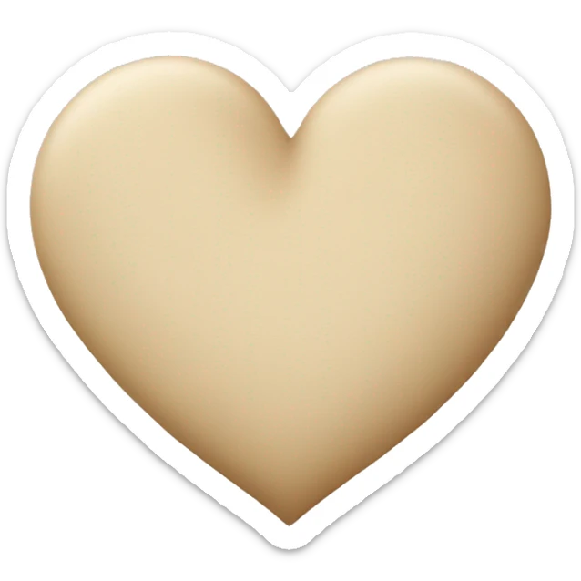 beige heart sticker