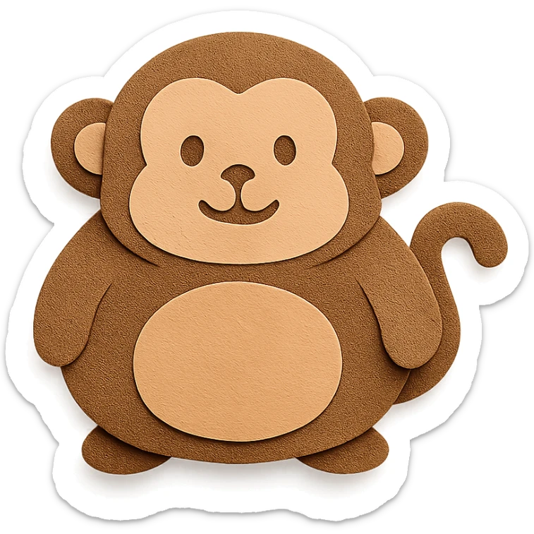 super fat monkey sticker