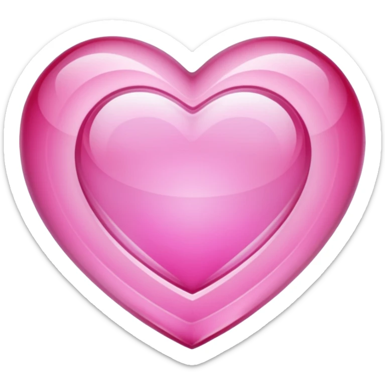 Pink heart shaped crystal with a $ carved in the center of the crystal. sticker