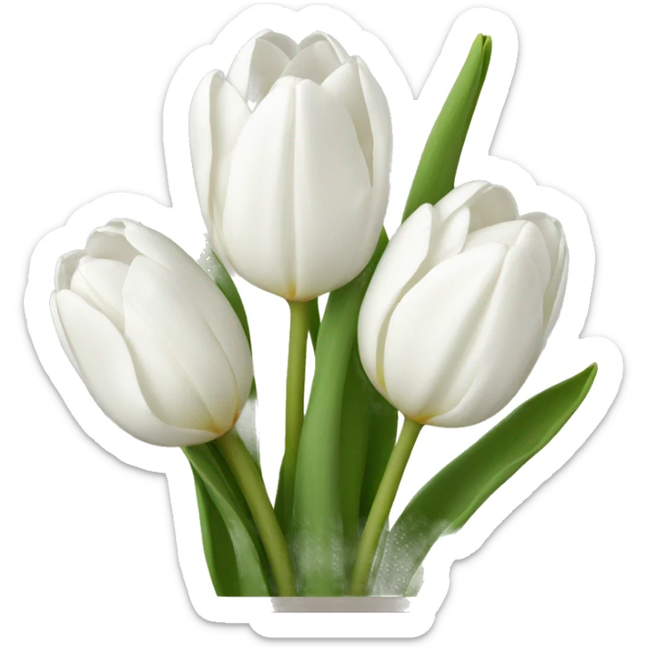 White Tulips sticker