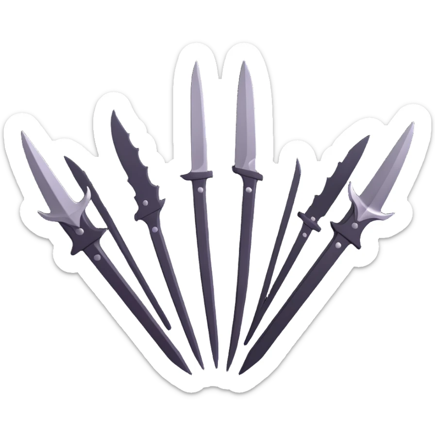 the Blades of Chaos from God of War, 3D render, metallic shine, cinematic lighting sticker