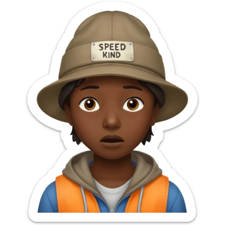 Do a emoji about the meme of the streamer speed “Speed I need this my mom is kind homeless” sticker