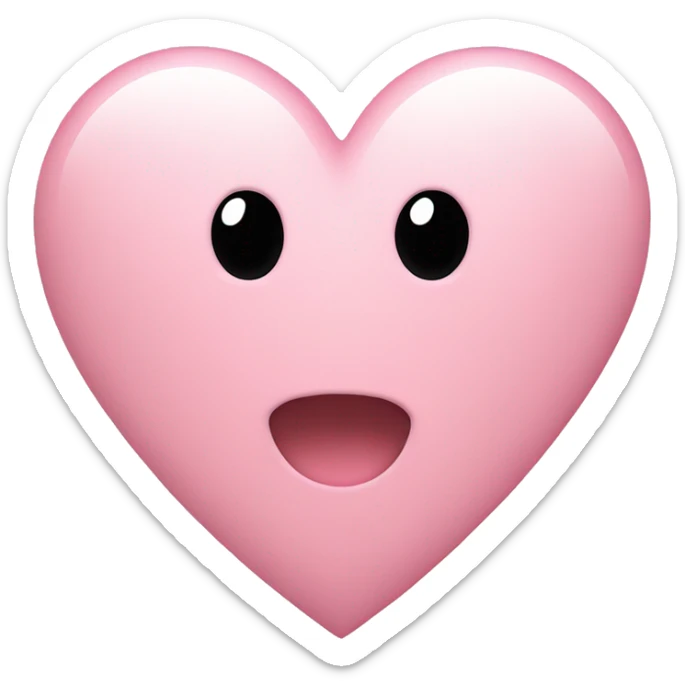 Light pink heart sticker