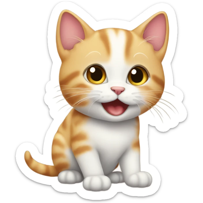 Mischievous kitten sticker