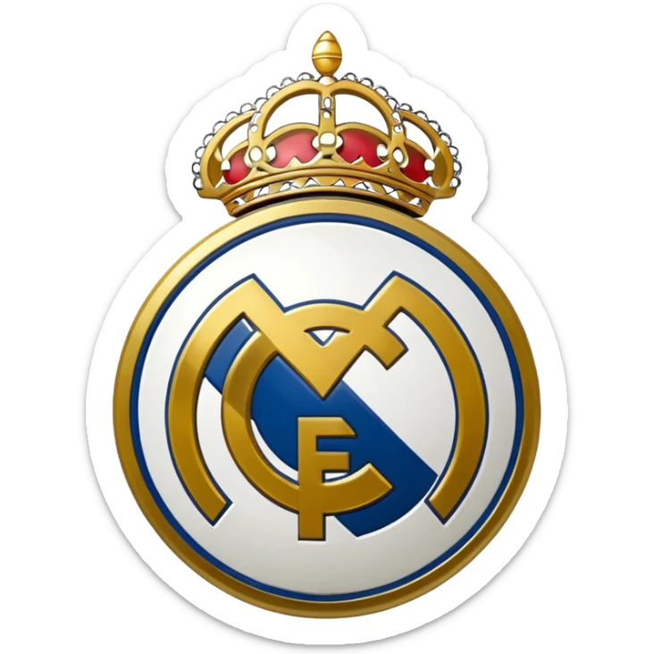 I want an emoji of real madrid logo of football and it should look realistic sticker