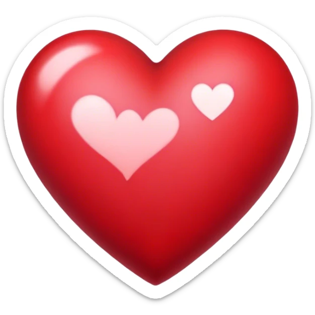 Heart in crimson color sticker