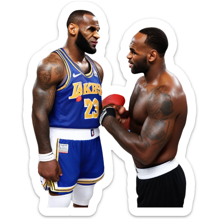 lebron paying mike tyson in his prime to box bronny james.  bronny james losses sticker