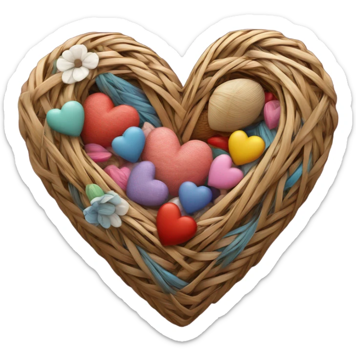 heart basket sticker