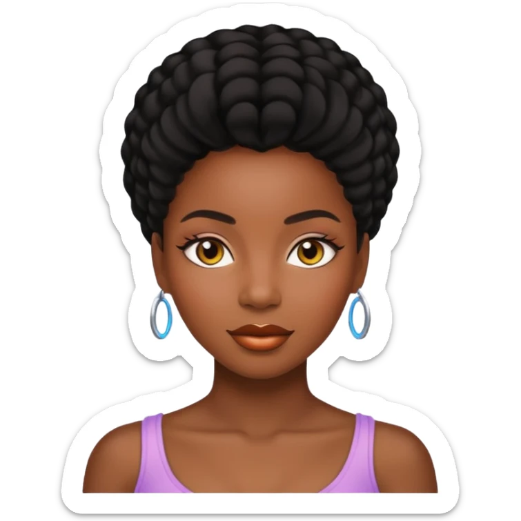 woman of God (black girl, super feminine and pretty, modern) sticker