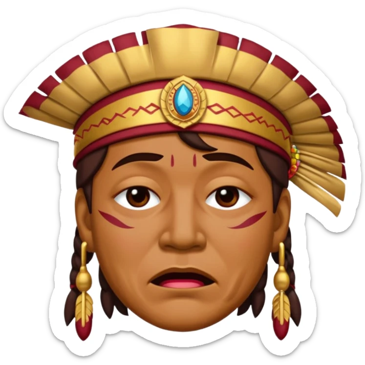 An fsu emoji with an fsu fan crying/depressed so a Seminole make it chief Osceola with Garnett and gold included sticker