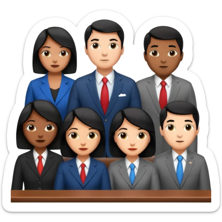 congressional meeting of people with black hair sticker