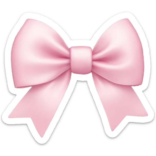 Light pink bow sticker