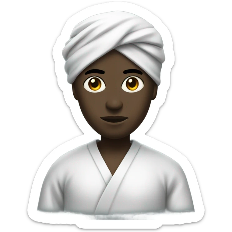 Black person who is Jewish with a turban and robes looks like terminator half human sticker