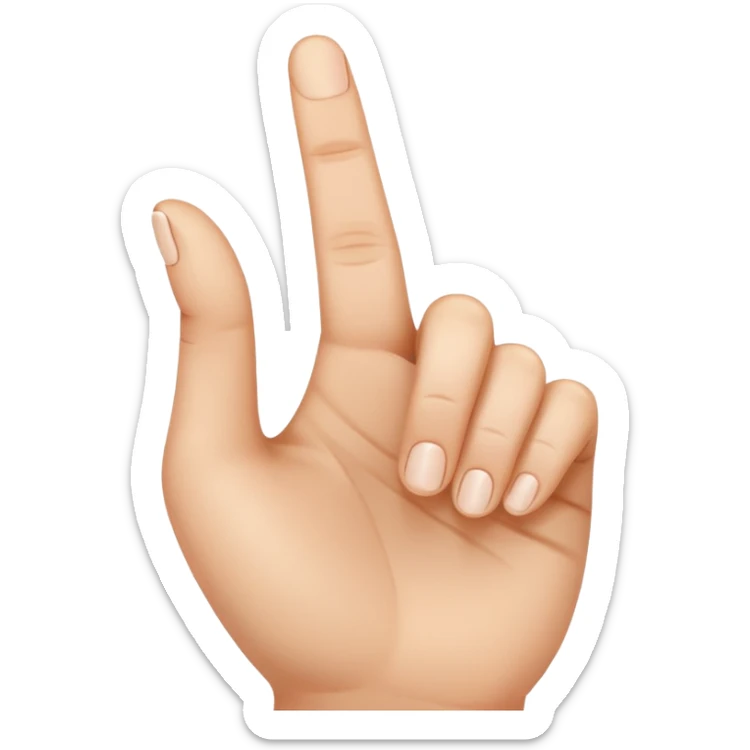 yvl hand sign with the thumb, the index finger and middle finger was ride up sticker
