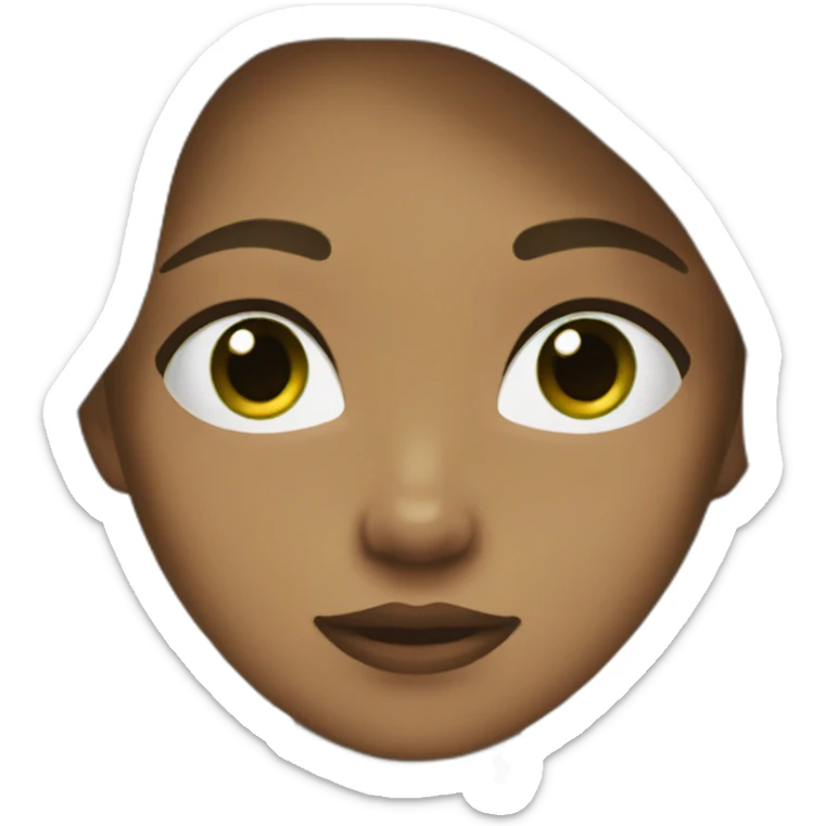 girl with dirty blonde hair dark eyebrows and dark green eyes sticker