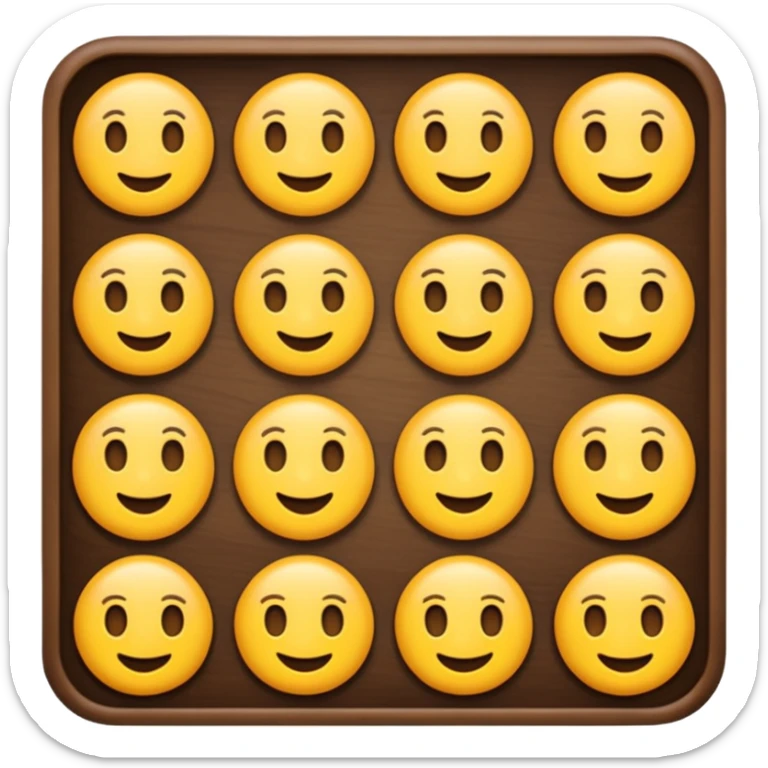 uzun bir emoji olsun böyle 8 tane emoji yan yana olsun kare kare sticker