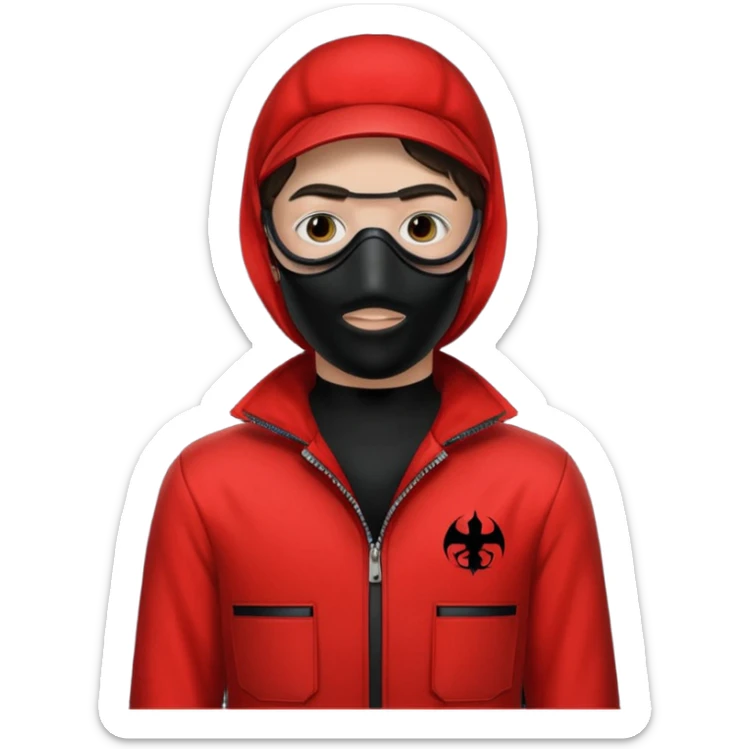 I want a emoji of a character Berlin from money heist. With his costume  sticker