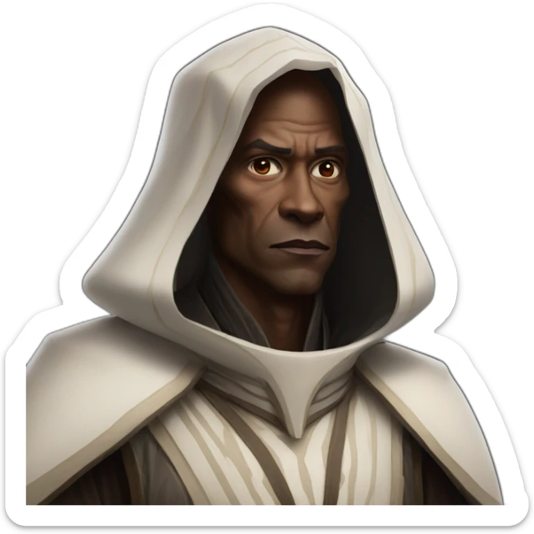 hyperrealist sith jedi in world of warcraft without facial hair sticker