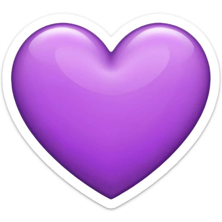 IOS's love letter emoji but with a purple heart instead of a red heart, closed sticker