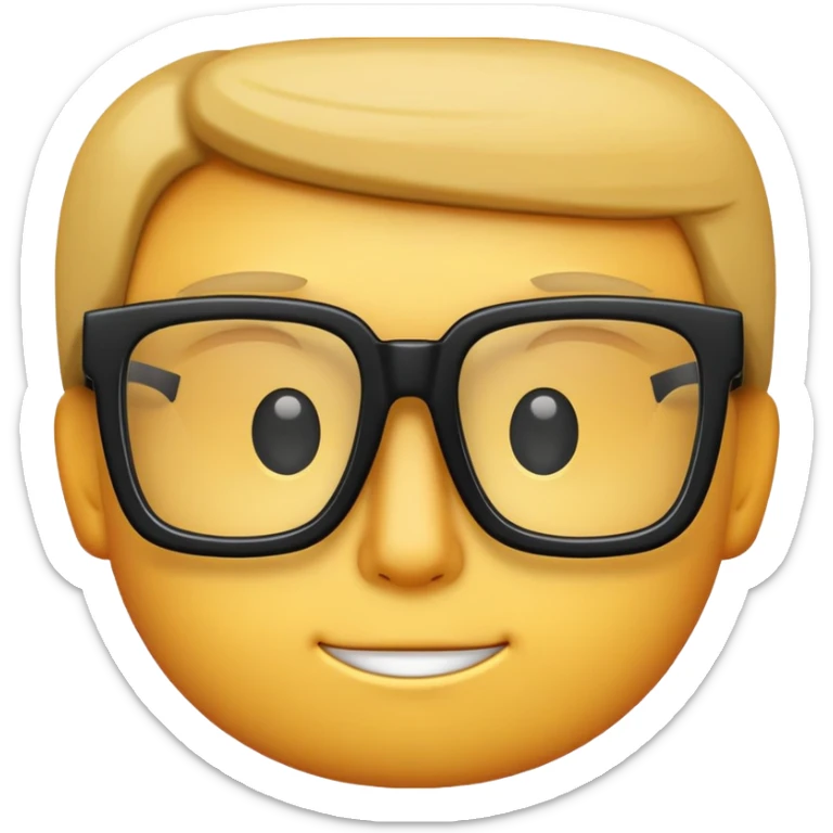 black glasses sticker