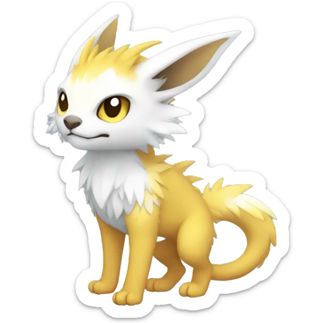 Cute cool fantasy animal hybrid Fakemon full body sticker