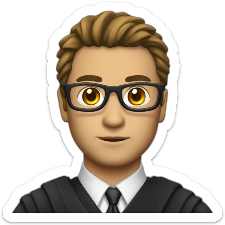 Realistic ninja lawyer sticker