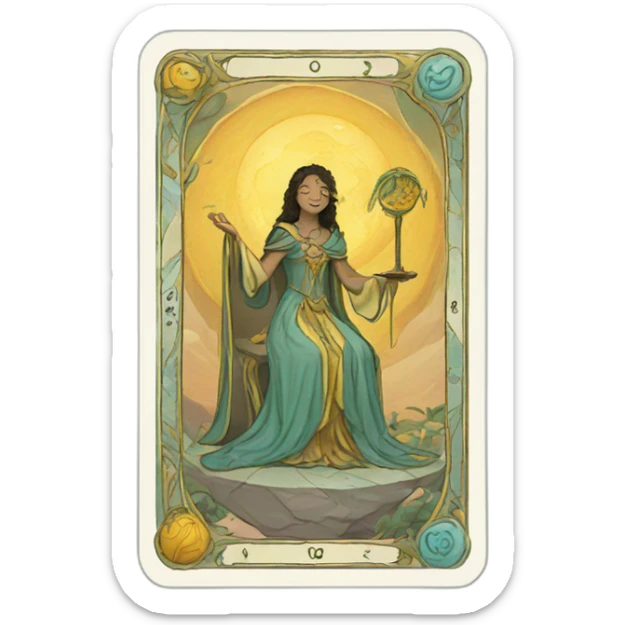 Tarot card sticker