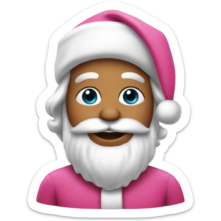 Pink Santa  sticker