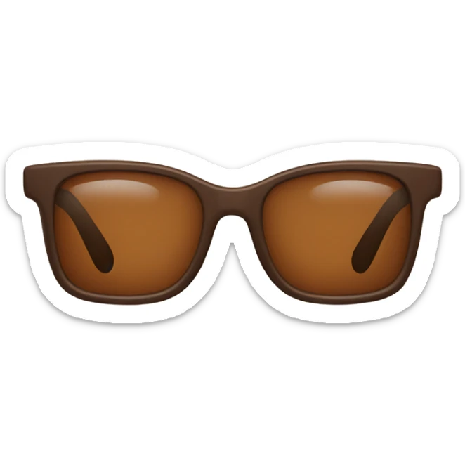 Just brown glasses sticker