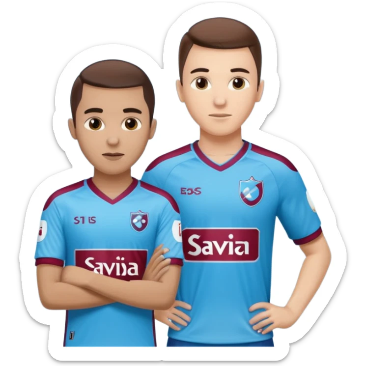 I want you to draw me a Trabzonspor player and a football player named SAVIÇ. sticker