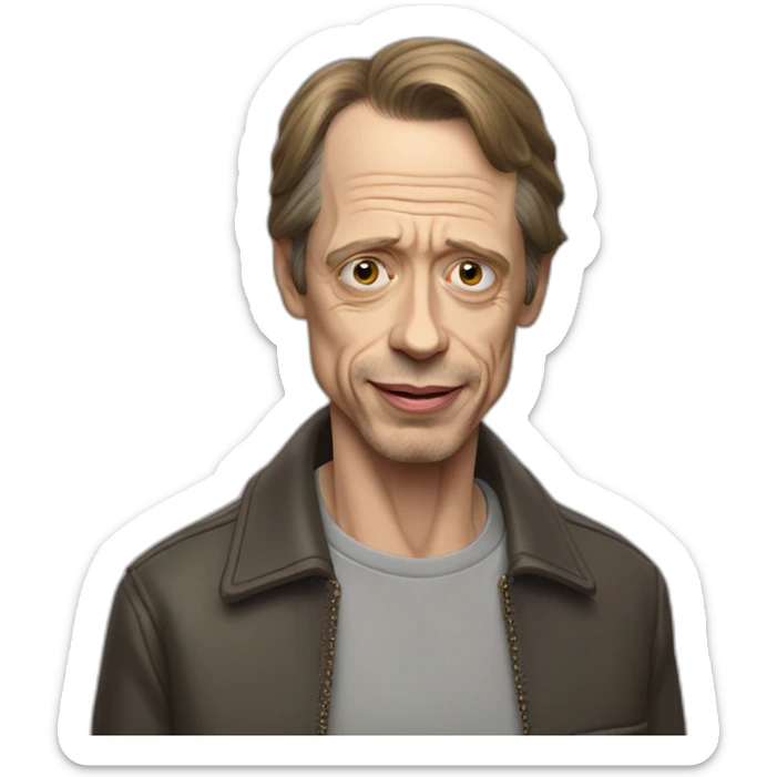 Steve buscemi qui fait un signe métal avec sa main sticker