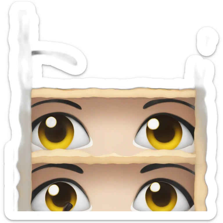 cute eyes fridge sticker