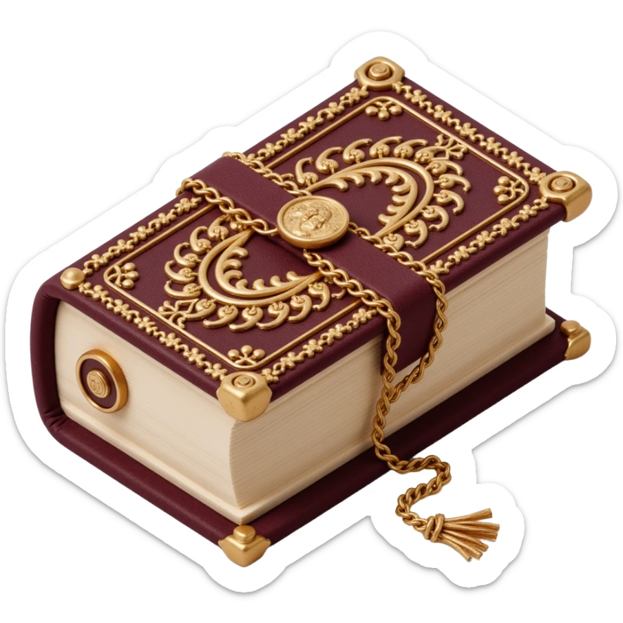 coquette rococo closed hardcover journal sticker