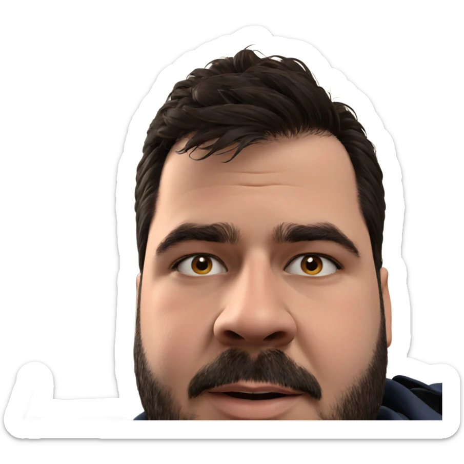 realistic portrait of a man sticker