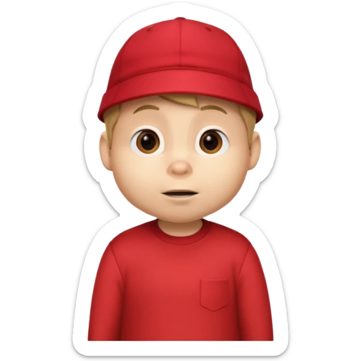 CHIPMUNK ALVIN FROM ALVIN AND THE CHIPMUNKS WITH RED SHIRT AND RED HAT VERY SKINNY AND MALNOURISHED. SKINNY THIN BODY sticker