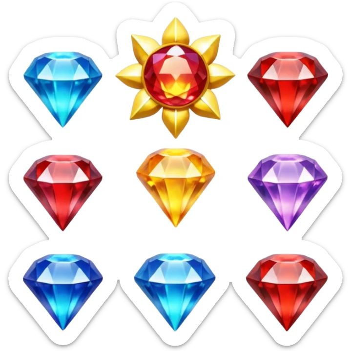 I want Sonic the hedgehog with the 7 chaos emeralds and the Goku aura transformation, where is the super Sonic aura Is a power 7 diamonds, red, blue, yellow, green, white, cyan and purplr sticker