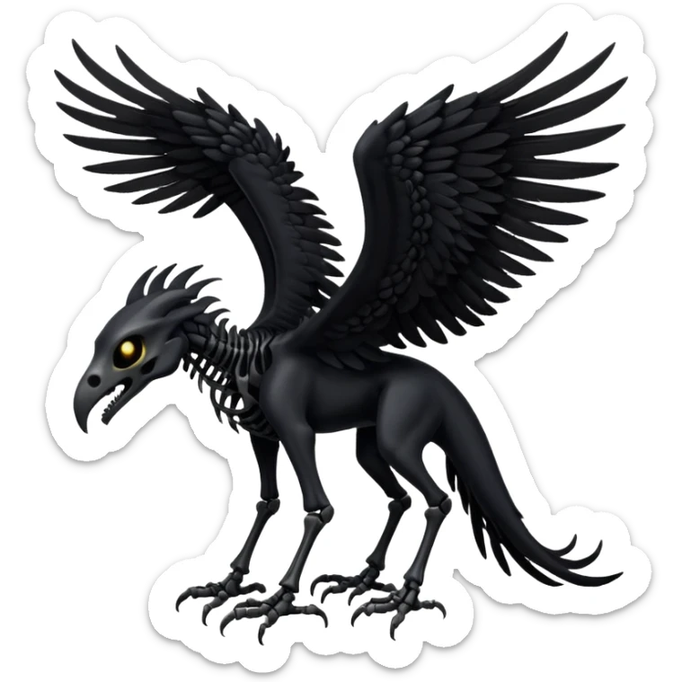 thestral: Winged horses visible only to those who have witnessed death and understand its significance. sticker
