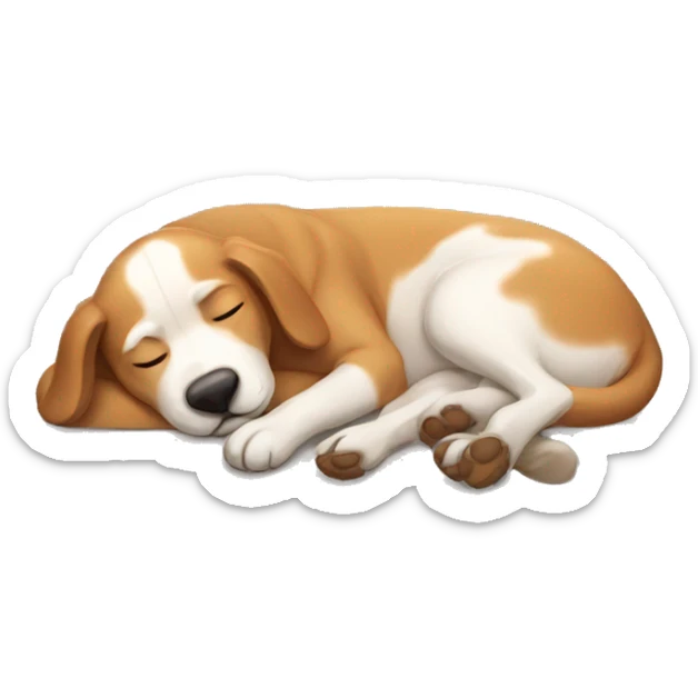 Dog sleeping sticker
