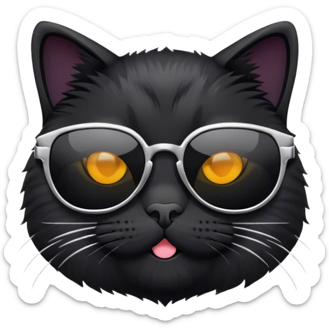 Cat with sunglasses sticker