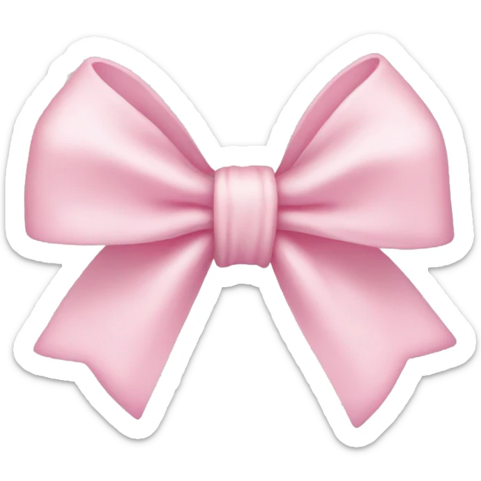 Baby pink bow sticker
