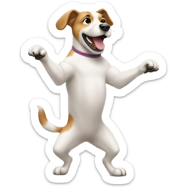 Dog dancing sticker