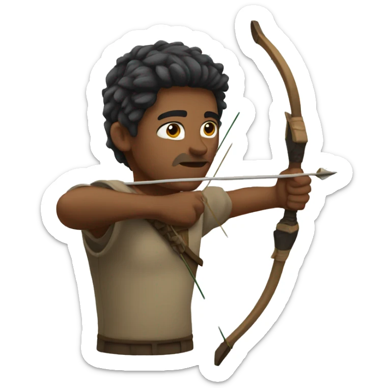 Bow and arrow sticker