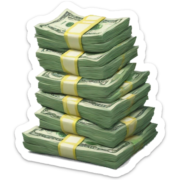 Stack of money  sticker
