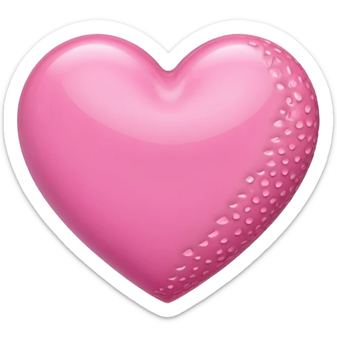 a pink heart with different styles sticker