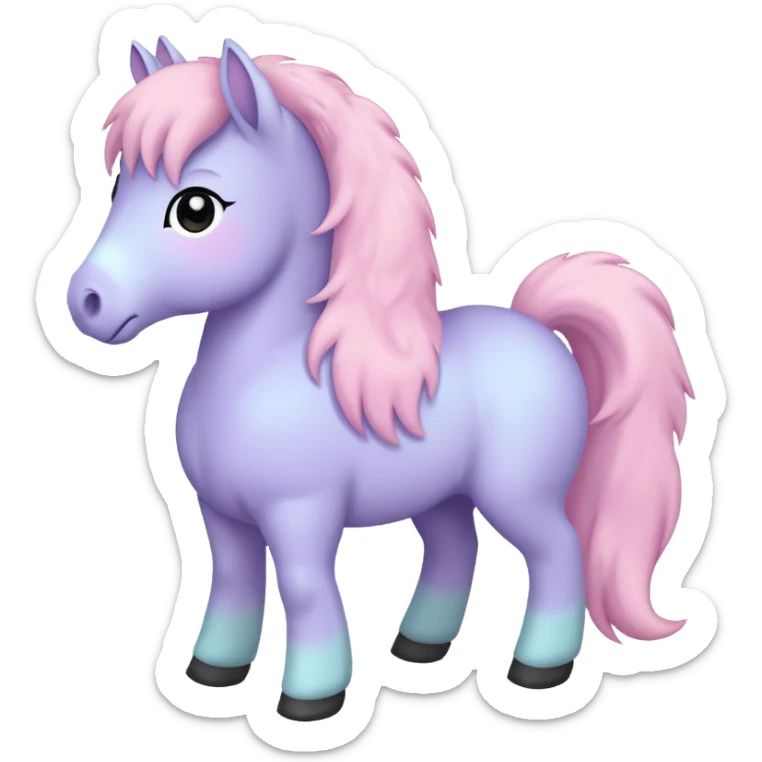 Pastel horse with body sticker